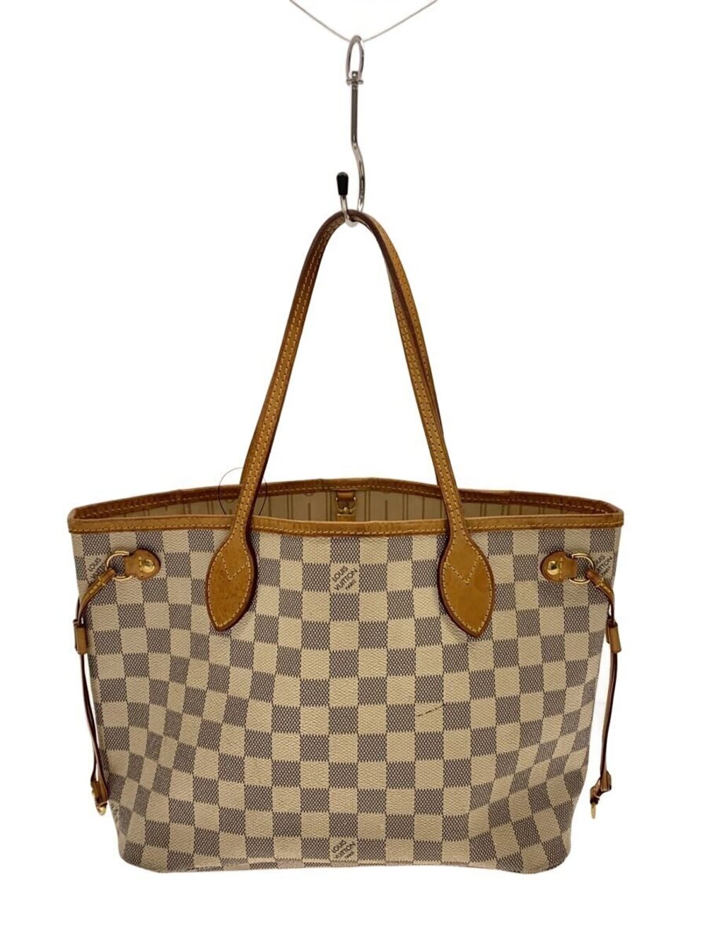 LOUIS VUITTON Neverfull Damier Azur White All over